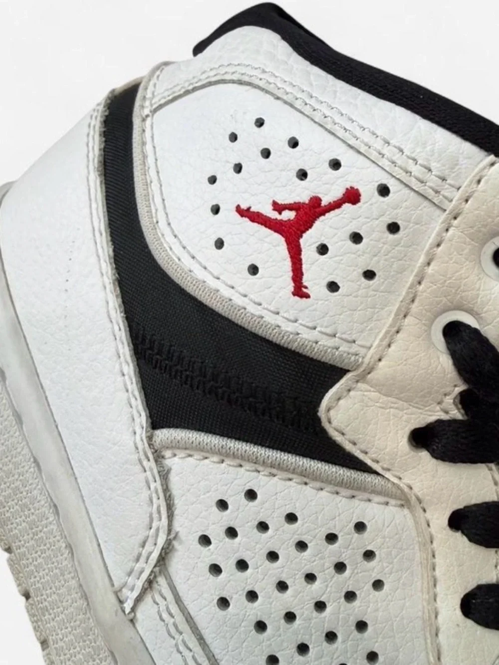 Jordan Kids Sneakers White Black Red Accents